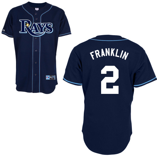 Nick Franklin #2 Youth Baseball Jersey-Tampa Bay Rays Authentic Alternate 2 Navy Cool Base MLB Jersey